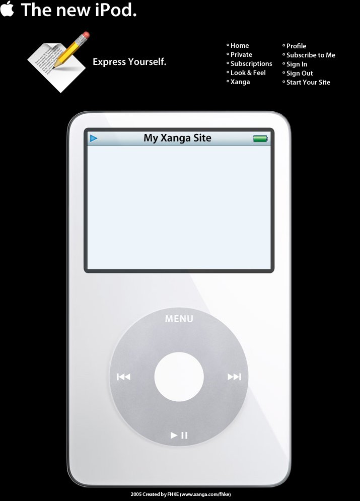 The 5G iPod Xanga Skin